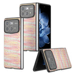 Xiaomi Mix Fold 4 5G-skal i läder + PC-modell med rutig textur