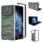 Xiaomi Mix Fold 4 5G-skal i läder + PC-modell med rutig textur