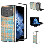 Xiaomi Mix Fold 4 5G-skal i läder + PC-modell med rutig textur