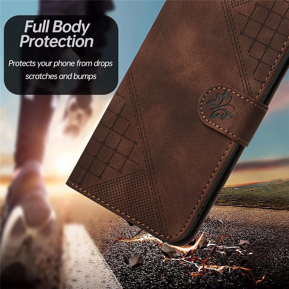 Samsung Galaxy A24 4G (162.1mm) Läderplånboksfodral med fjärilstryck och rem