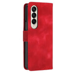 For Samsung Galaxy Z Fold4 5G Leather Wallet Case Butterfly Flower Imprinted Phone Cover with Strap