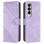 For Samsung Galaxy Z Fold4 5G Leather Wallet Case Butterfly Flower Imprinted Phone Cover with Strap