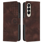For Samsung Galaxy Z Fold4 5G Leather Wallet Case Butterfly Flower Imprinted Phone Cover with Strap
