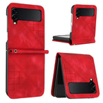 For Samsung Galaxy Z Flip3 5G Leather Wallet Case Butterfly Flower Imprinted Phone Cover with Strap