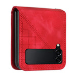 For Samsung Galaxy Z Flip3 5G Leather Wallet Case Butterfly Flower Imprinted Phone Cover with Strap