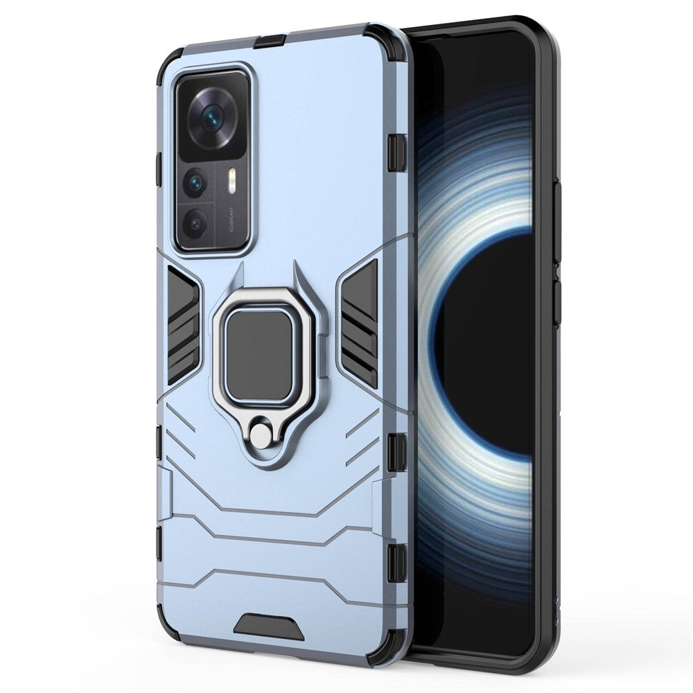 Xiaomi Redmi K50 Ultra 5G / 12T 5G Kraftigt Armor Skyddsskal Fingerring Stöd Halkfri Hårt PC Mjukt TPU Stötsäkert Skal