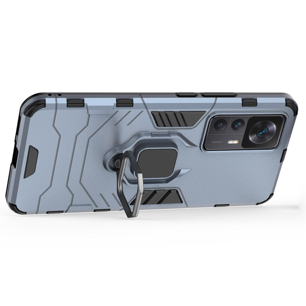Xiaomi Redmi K50 Ultra 5G / 12T 5G Kraftigt Armor Skyddsskal Fingerring Stöd Halkfri Hårt PC Mjukt TPU Stötsäkert Skal