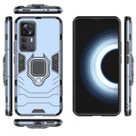 Xiaomi Redmi K50 Ultra 5G / 12T 5G Kraftigt Armor Skyddsskal Fingerring Stöd Halkfri Hårt PC Mjukt TPU Stötsäkert Skal