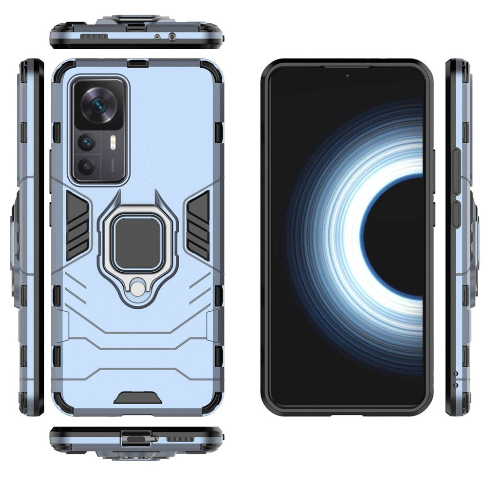 Xiaomi Redmi K50 Ultra 5G / 12T 5G Kraftigt Armor Skyddsskal Fingerring Stöd Halkfri Hårt PC Mjukt TPU Stötsäkert Skal