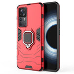 Xiaomi Redmi K50 Ultra 5G / 12T 5G Kraftigt Armor Skyddsskal Fingerring Stöd Halkfri Hårt PC Mjukt TPU Stötsäkert Skal