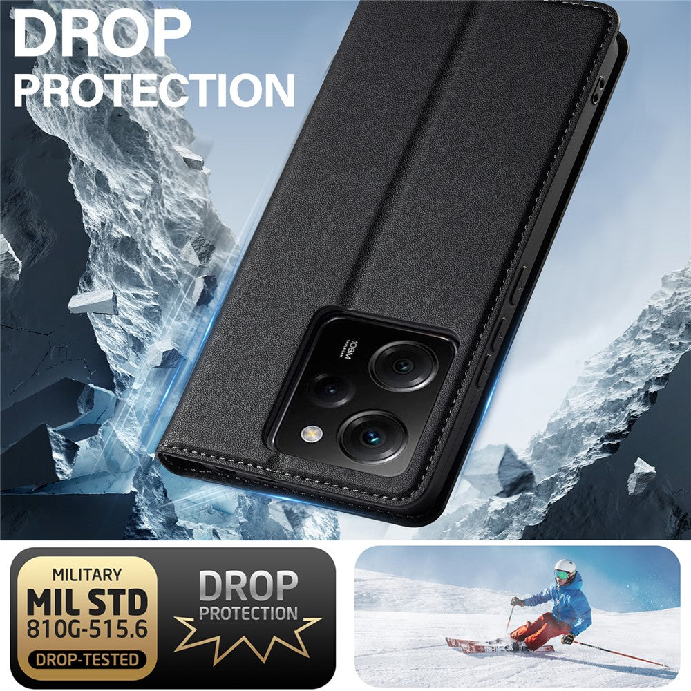 LC.IMEEKE L1 Series for Xiaomi Poco X5 Pro 5G / Redmi Note 12 Pro 5G Case PU Leather Wallet Stand Phone Cover