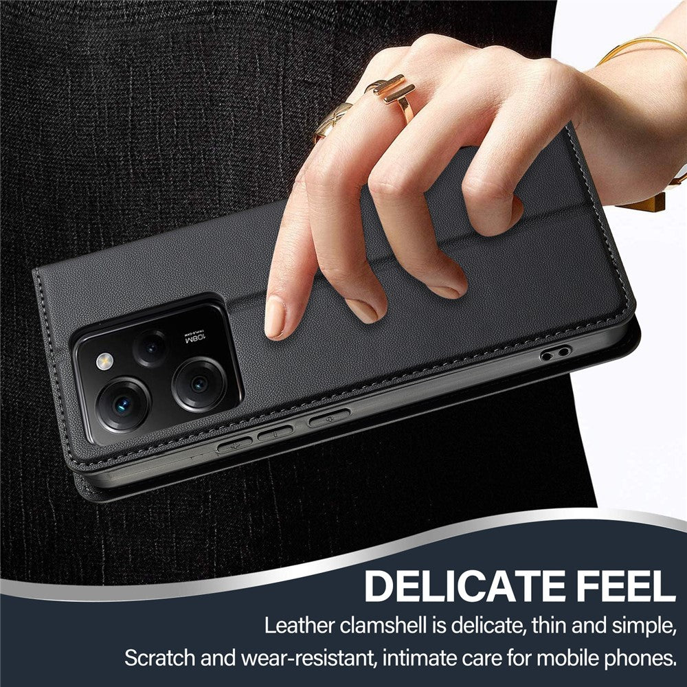LC.IMEEKE L1 Series for Xiaomi Poco X5 Pro 5G / Redmi Note 12 Pro 5G Case PU Leather Wallet Stand Phone Cover