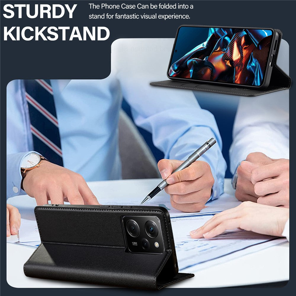 LC.IMEEKE L1 Series for Xiaomi Poco X5 Pro 5G / Redmi Note 12 Pro 5G Case PU Leather Wallet Stand Phone Cover