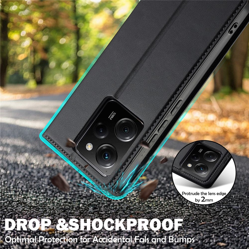 LC.IMEEKE L1 Series for Xiaomi Poco X5 Pro 5G / Redmi Note 12 Pro 5G Case PU Leather Wallet Stand Phone Cover