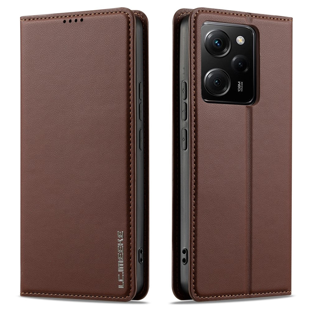 LC.IMEEKE L1 Series for Xiaomi Poco X5 Pro 5G / Redmi Note 12 Pro 5G Case PU Leather Wallet Stand Phone Cover
