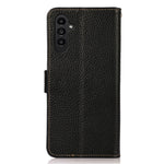 KHAZNEH For Samsung Galaxy M35 5G Phone Case Genuine Cow Leather Cover RFID Blocking