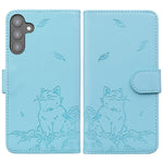 Til Samsung Galaxy A16 5G / A16 4G Etui Pung Katte Mønster Præget Læder Telefoncover