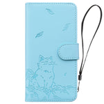 Til Samsung Galaxy A16 5G / A16 4G Etui Pung Katte Mønster Præget Læder Telefoncover