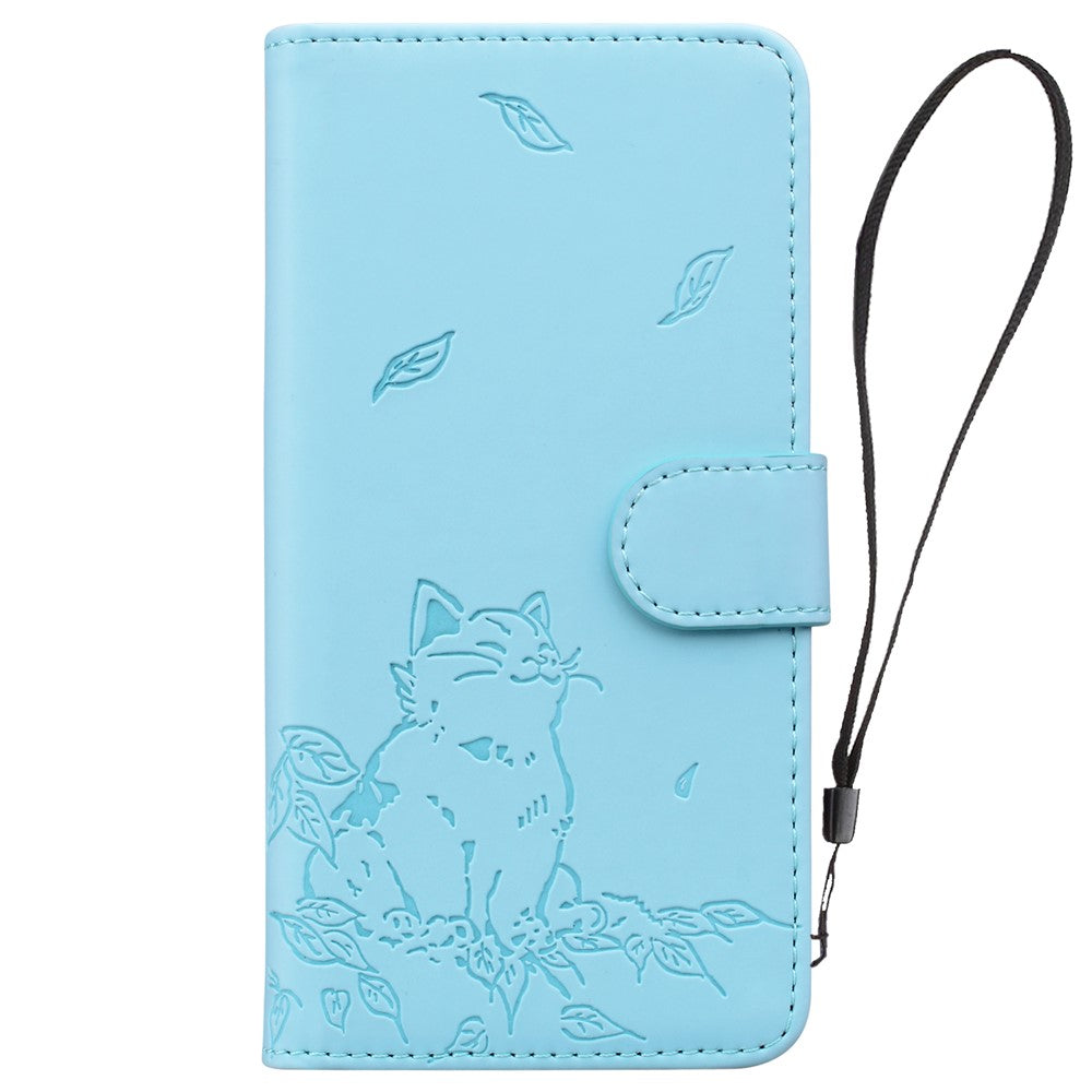 Til Samsung Galaxy A16 5G / A16 4G Etui Pung Katte Mønster Præget Læder Telefoncover