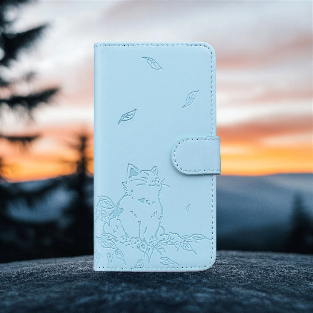 Til Samsung Galaxy A16 5G / A16 4G Etui Pung Katte Mønster Præget Læder Telefoncover