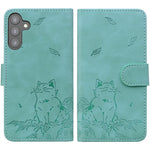 Til Samsung Galaxy A16 5G / A16 4G Etui Pung Katte Mønster Præget Læder Telefoncover