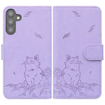 Til Samsung Galaxy A16 5G / A16 4G Etui Pung Katte Mønster Præget Læder Telefoncover