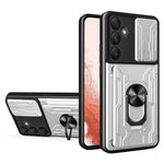 Til Samsung Galaxy A55 5G Cover PC+TPU Kickstand Telefon Bagcover med Kameraskyder