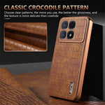 AZNS For Xiaomi Redmi K70 Ultra Case Electroplating Crocodile Texture PU+TPU Phone Cover