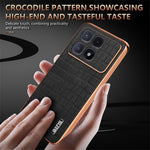 AZNS For Xiaomi Redmi K70 Ultra Case Electroplating Crocodile Texture PU+TPU Phone Cover