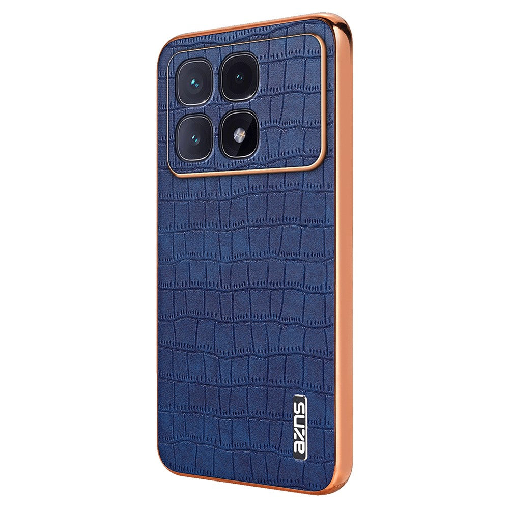 AZNS For Xiaomi Redmi K70 Ultra Case Electroplating Crocodile Texture PU+TPU Phone Cover