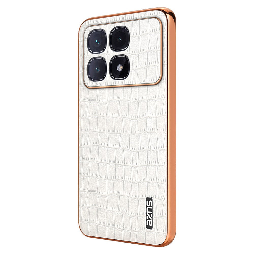 AZNS For Xiaomi Redmi K70 Ultra Case Electroplating Crocodile Texture PU+TPU Phone Cover