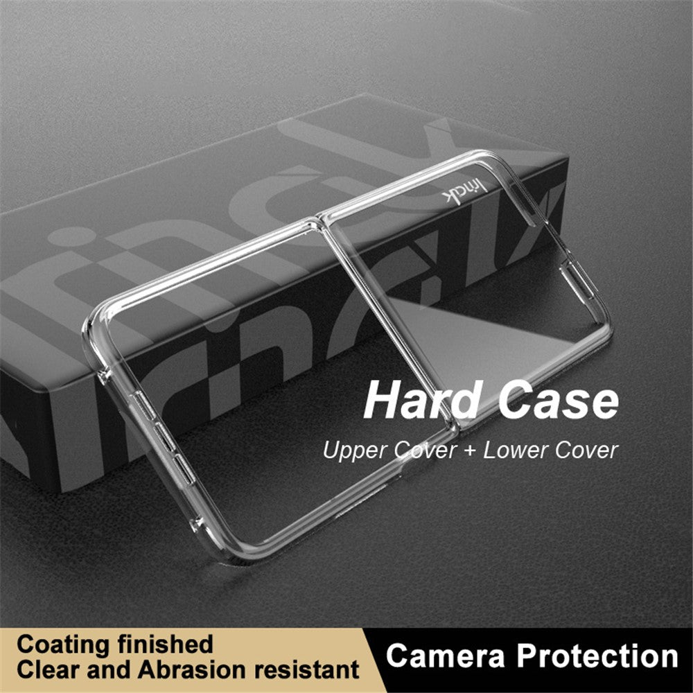 IMAK Crystal Case II Pro for Xiaomi Mix Flip 5G Case Clear PC Phone Cover (Upper Cover+Lower Cover)