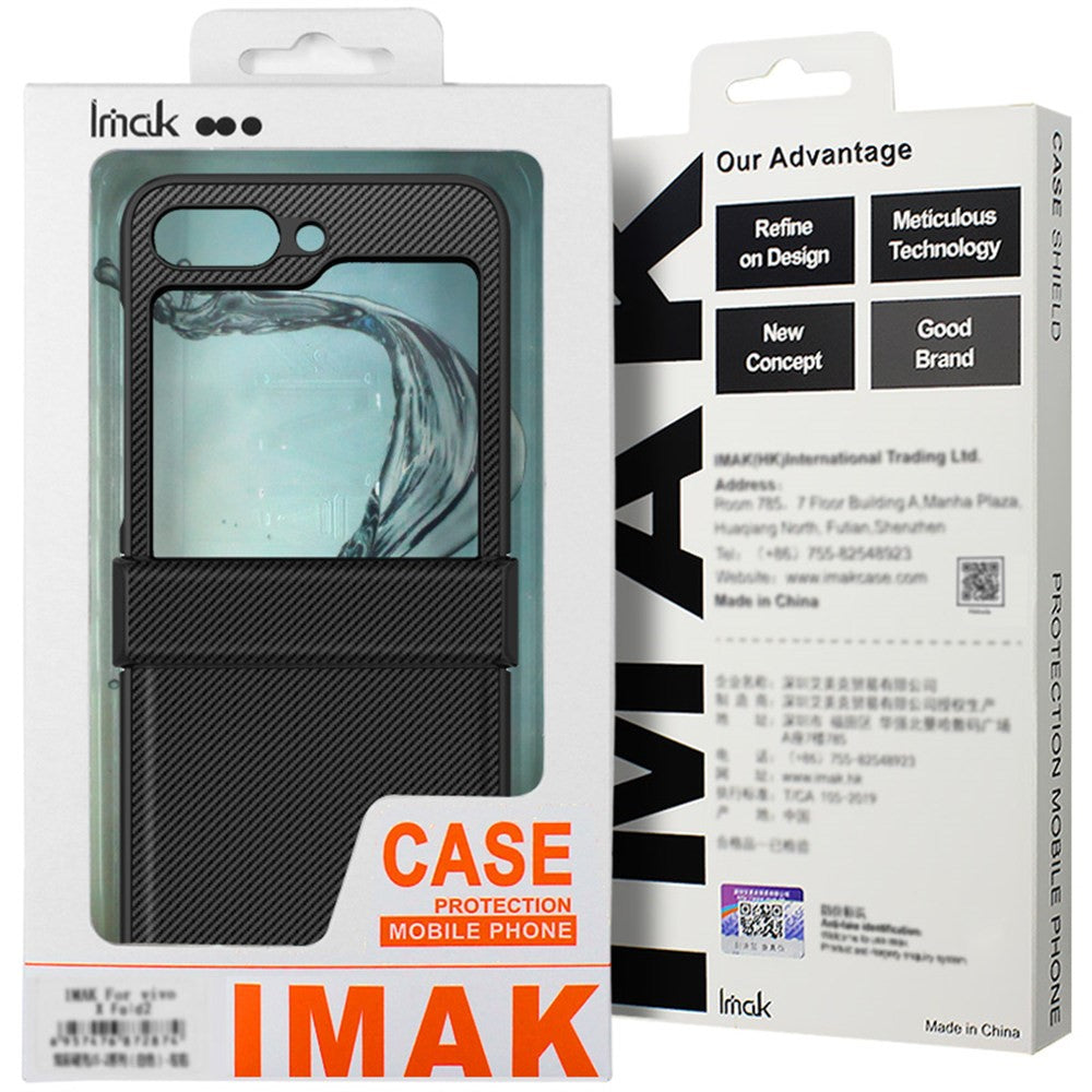 IMAK Ruiyi Series for Huawei nova Flip 5G Case Carbon Fiber Leather+PC Phone Cover