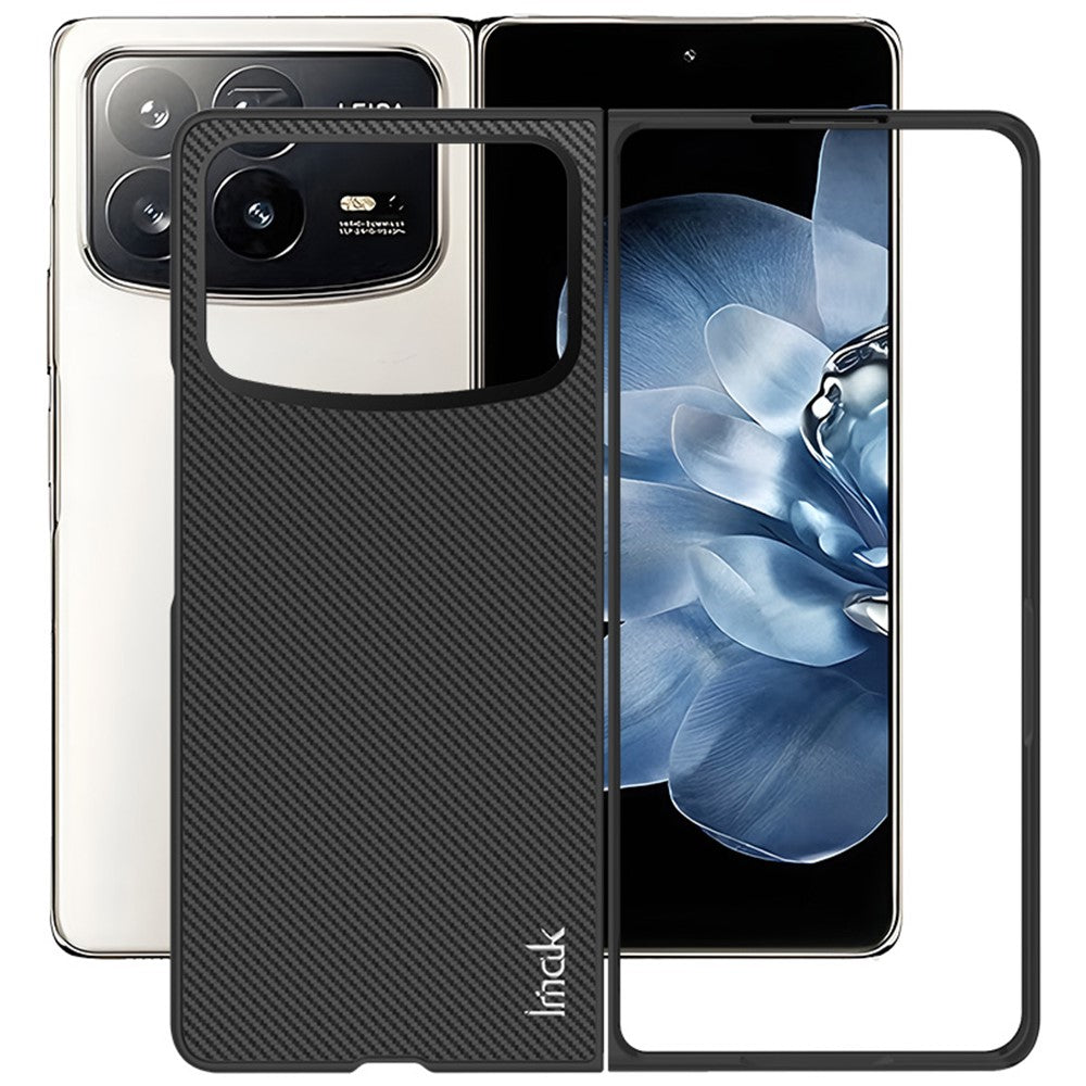 IMAK Ruiyi-serien för Xiaomi Mix Fold 4 5G-skal i kolfiberläder + PC-mobilskal