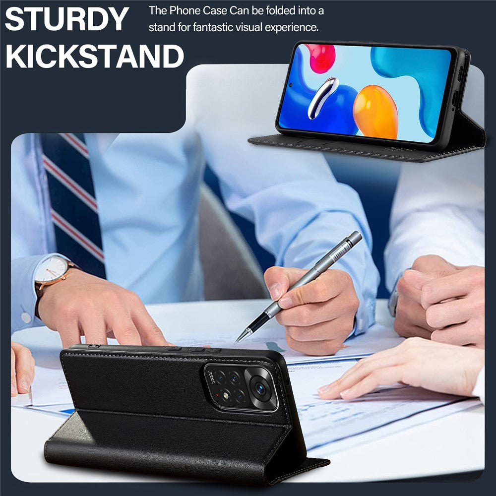 LC.IMEEKE L1 Series for Xiaomi Redmi Note 12 Pro 4G / 11 Pro 5G (Qualcomm) / 11 Pro 4G (Mediatek) Case PU Leather Wallet Stand Phone Cover