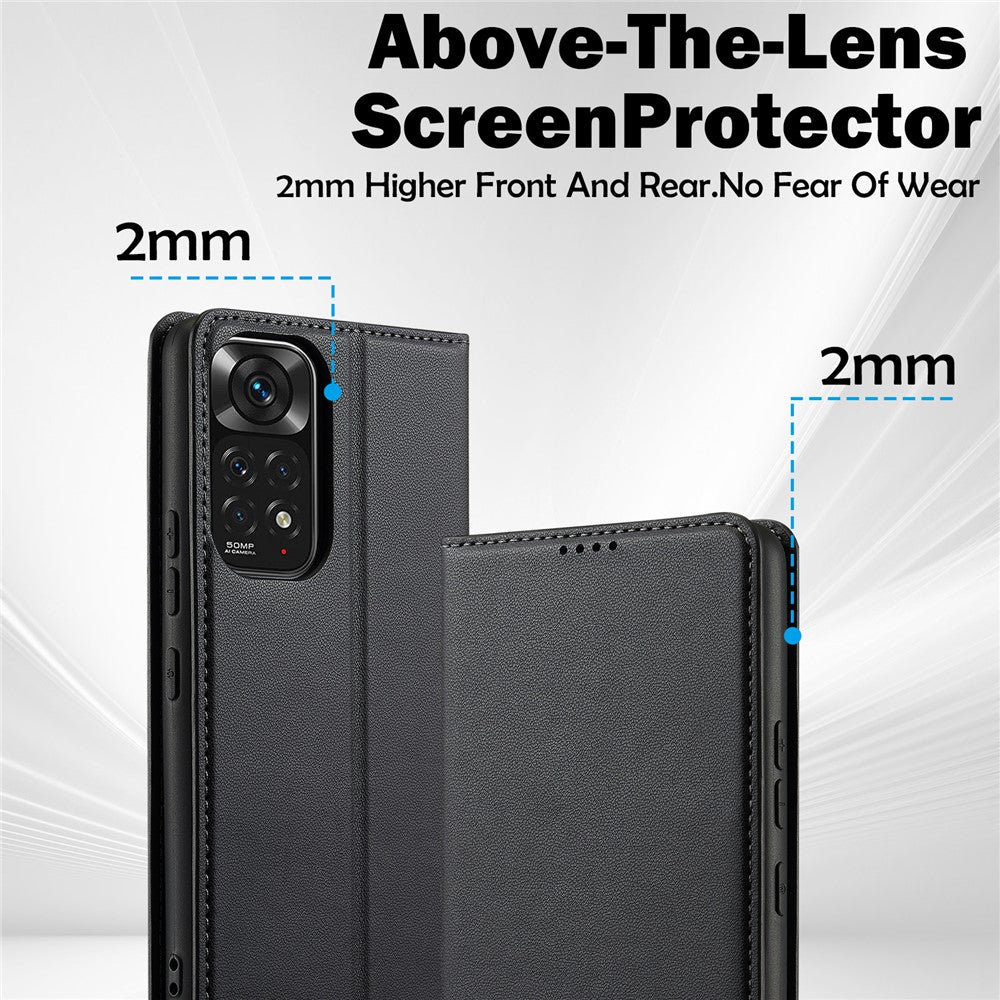LC.IMEEKE L1 Series for Xiaomi Redmi Note 12 Pro 4G / 11 Pro 5G (Qualcomm) / 11 Pro 4G (Mediatek) Case PU Leather Wallet Stand Phone Cover