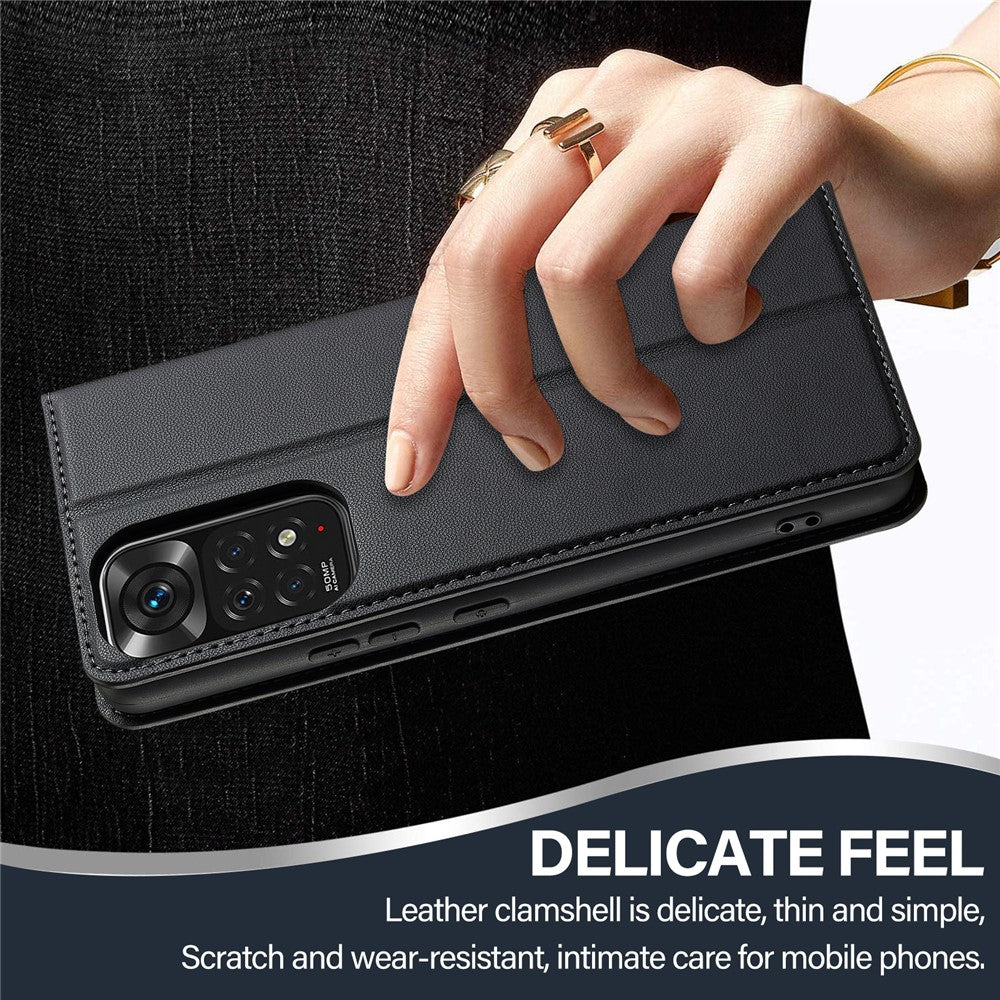 LC.IMEEKE L1 Series for Xiaomi Redmi Note 12 Pro 4G / 11 Pro 5G (Qualcomm) / 11 Pro 4G (Mediatek) Case PU Leather Wallet Stand Phone Cover