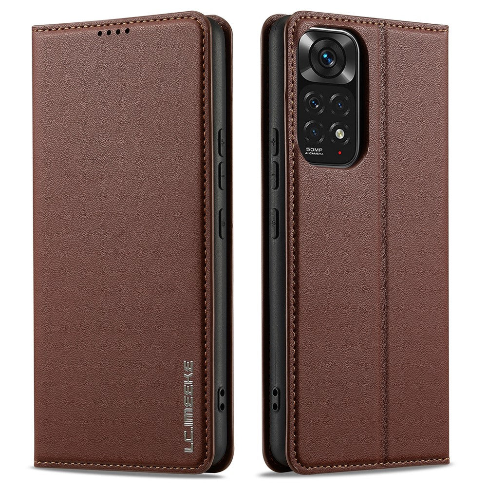 LC.IMEEKE L1 Series for Xiaomi Redmi Note 12 Pro 4G / 11 Pro 5G (Qualcomm) / 11 Pro 4G (Mediatek) Case PU Leather Wallet Stand Phone Cover