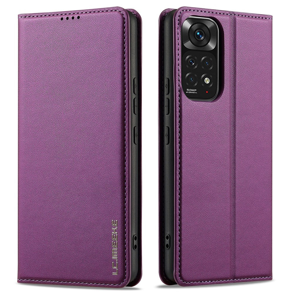 LC.IMEEKE L1 Series for Xiaomi Redmi Note 12 Pro 4G / 11 Pro 5G (Qualcomm) / 11 Pro 4G (Mediatek) Case PU Leather Wallet Stand Phone Cover