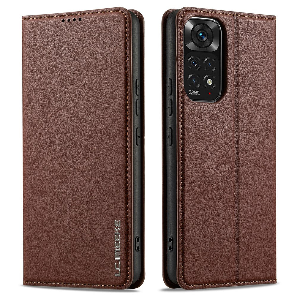 LC.IMEEKE L1 Series for Xiaomi Redmi Note 12S 4G / Note 11S 4G / Note 11 4G (Qualcomm) Case PU Leather Wallet Stand Phone Cover