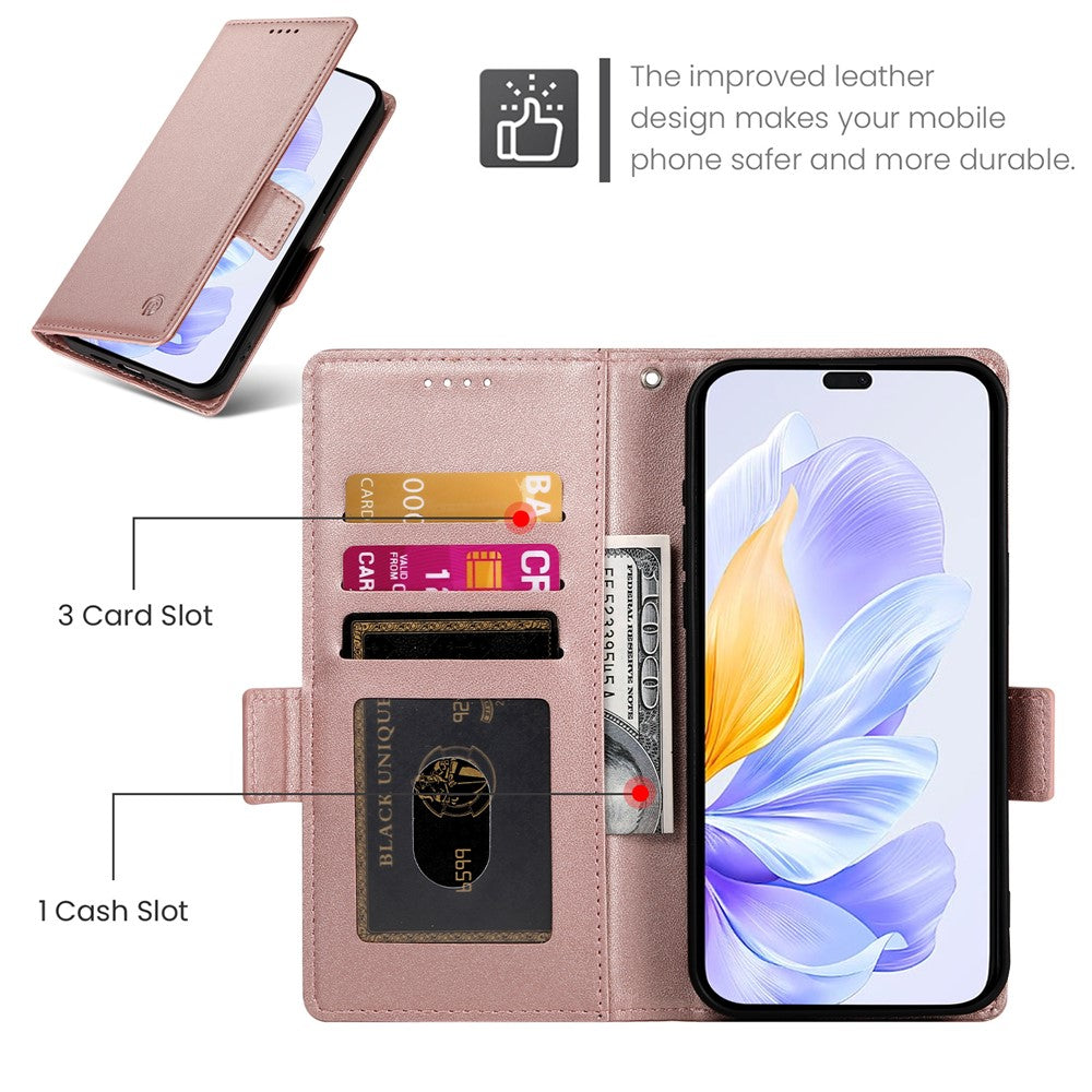 DF-010 For Honor X60i 5G Stand Case PU Leather Wallet Phone Cover