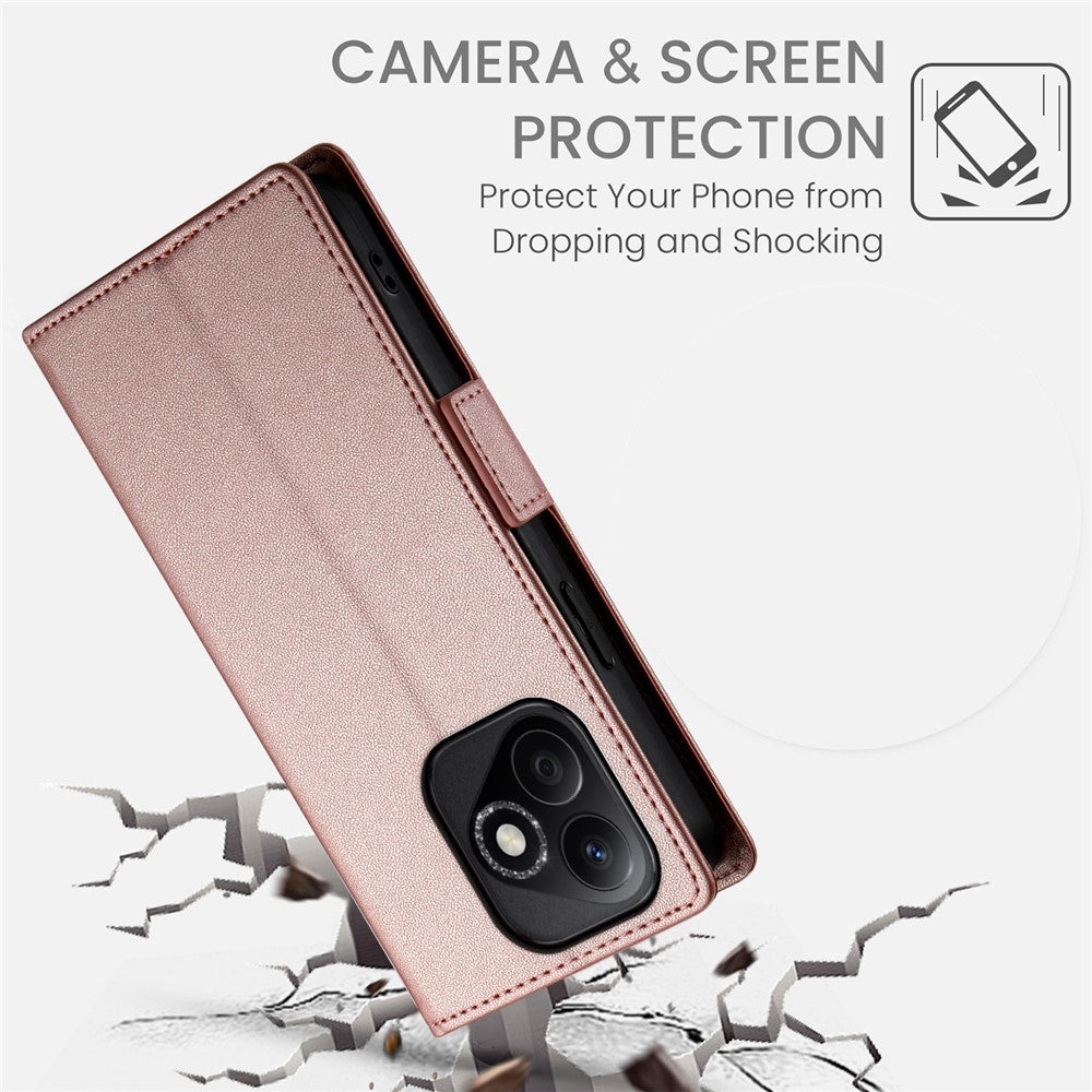 DF-010 For Honor X60i 5G Stand Case PU Leather Wallet Phone Cover