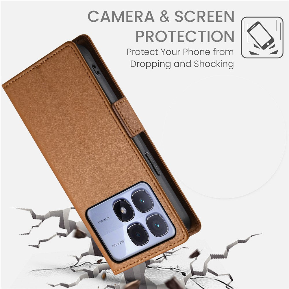 DF-010 For Xiaomi Redmi K70 Ultra Stand Case PU Leather Wallet Phone Cover