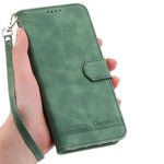 DIERFENG DF-03 til Samsung Galaxy M35 5G læderetui, præget pung-telefoncover