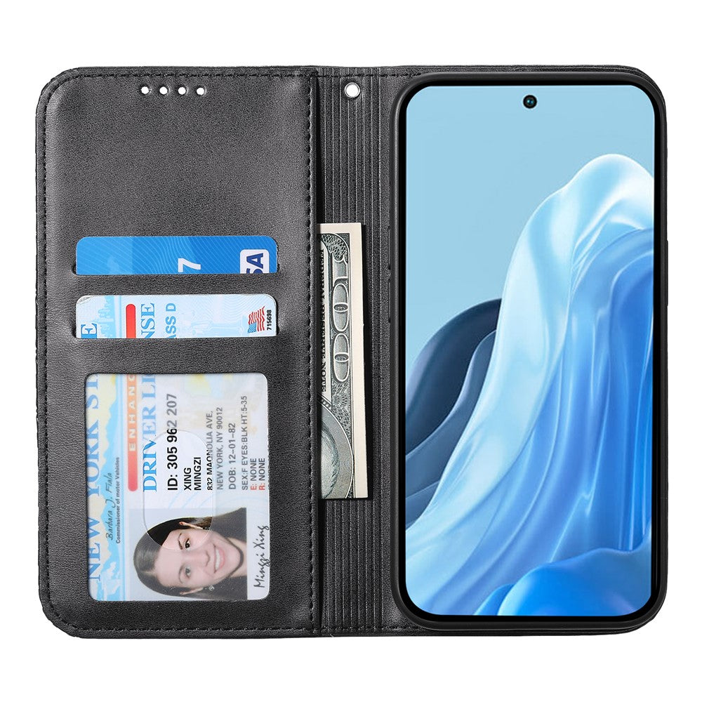 Til Samsung Galaxy M35 5G Cover Kalveskindsstruktur PU-læder Telefoncover med Pung