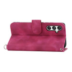For Samsung Galaxy M35 5G Case Flower Pattern PU Leather Wallet Phone Cover with Strap