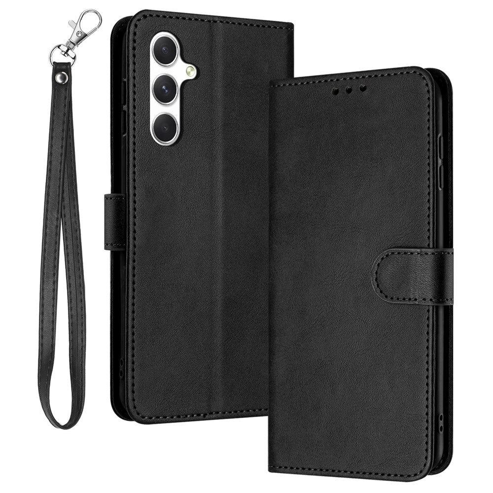 For Samsung Galaxy M35 5G Case Flip Stand PU Leather Wallet Phone Cover Calf Texture