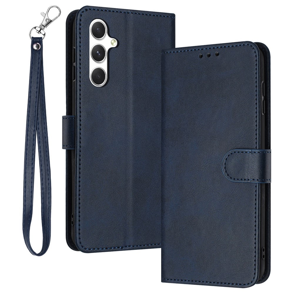For Samsung Galaxy M35 5G Case Flip Stand PU Leather Wallet Phone Cover Calf Texture