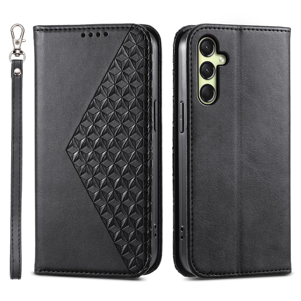 Til Samsung Galaxy A16 5G / A16 4G Etui Kalvetekstur PU Læder Telefoncover med Pung
