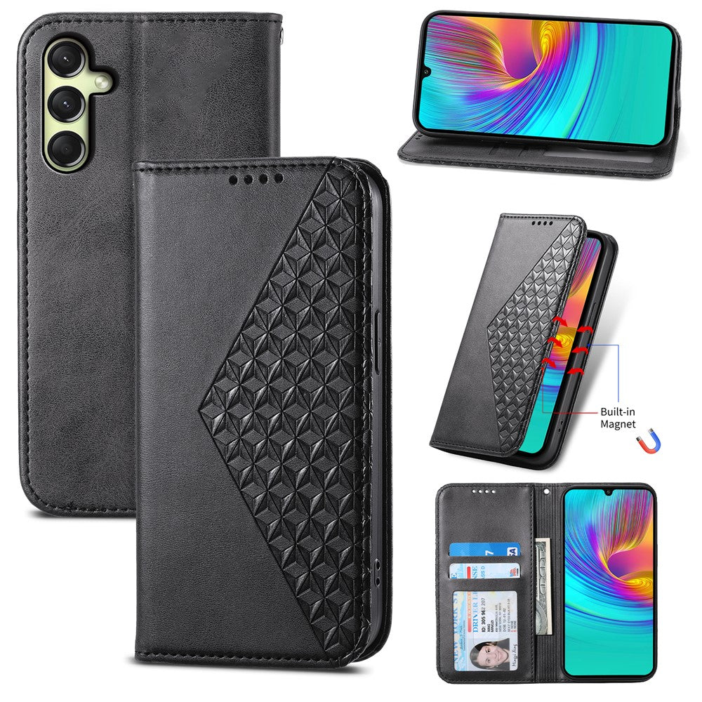Til Samsung Galaxy A16 5G / A16 4G Etui Kalvetekstur PU Læder Telefoncover med Pung